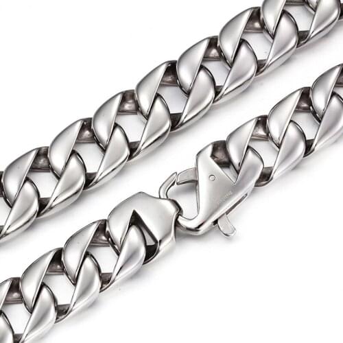 Europe and the United States popular retro jewelry mens exaggerated domineering rough necklace stainless steel casting necklace