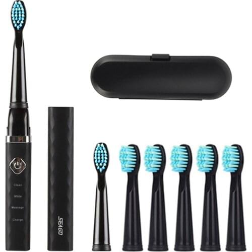 SEAGO SG515Electric Toothbrush USB Rechargeable Adult Sonic Teeth Brush Waterproof With 3 Brush Head Whitening Healthy Gift tool