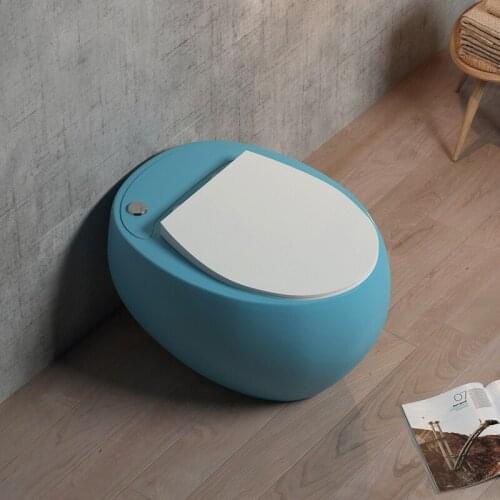 Round color egg personality creative toilet siphon household pulse no water tank toilet toilet