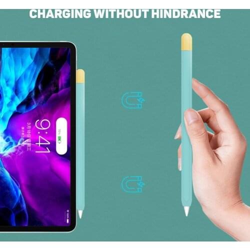 Silicone Capacitive Stylus Pen Case Protective Sleeve Cap for Apple Pencil 1/2