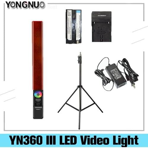 YONGNUO YN360 III YN360III LED Video Light Handheld Touch Adjusting With Remote Adjustable RGB Color Temperature 3200K-5500K