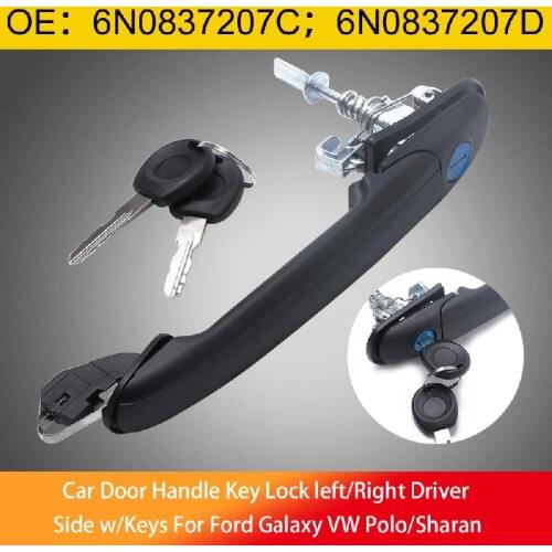 Car Door Handle Key Lock left / Right Driver Side W / Keys For Ford Galaxy VW Polo / Sharan