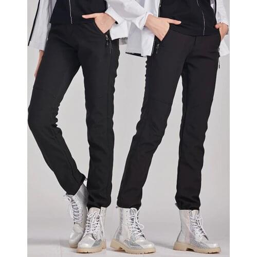 Winter hiking pants women fleece outdoor pants man fishing pants waterproof trousers Windproof camping Softshell Trekking pants