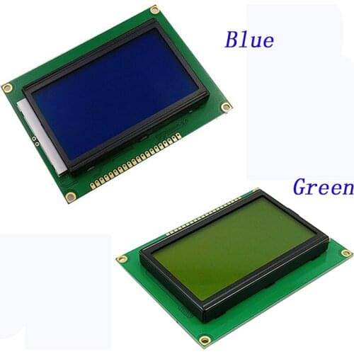 128*64 DOTS Yellow Green/blue LCD module 5V blue screen 12864 LCD with backlight ST7920 Parallel port for arduino raspberry pi