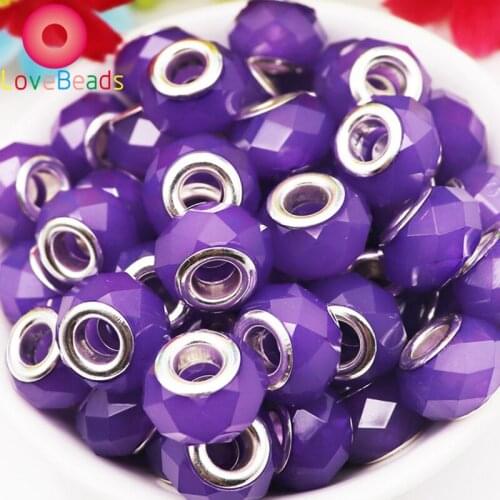 10Pcs 14x8mm Cute Jelly Murano Charms Rondelle Loose Spacer Beads Fit Pandora Bracelet Earrings Hair Beads Women Jewelry Making