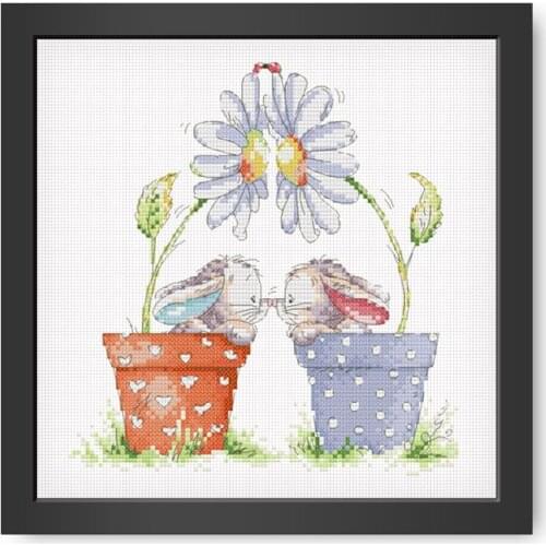 2020 New Rabbit Patterns 100% Egyptian Cotton On Needlework Fishxx Cross Stitch Kit XT32 Embroidery