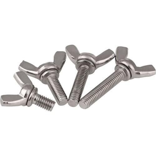 304 A2 Stainless butterfly screw, butterfly horn screw, Yuanbao hand-twisted butterfly bolt M3 M4 M5 M6 M8 M10