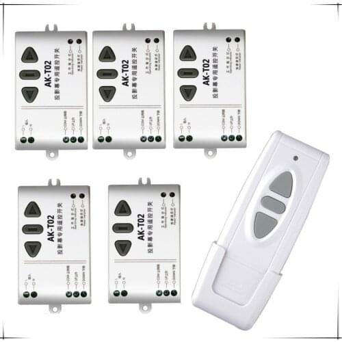 AC110V 220V 240V Intelligent Digital RF Wireless Remote Control Switch System for Projection Screen/Garage Door/Dlinds/Shutters