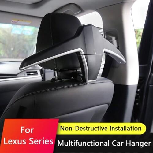 QHCP Car Supplies Clothes Holder Coat Hangers Back Seat Headrest Coat Clothes Hanger Jackets Suits Holder Rack For Lexus Series