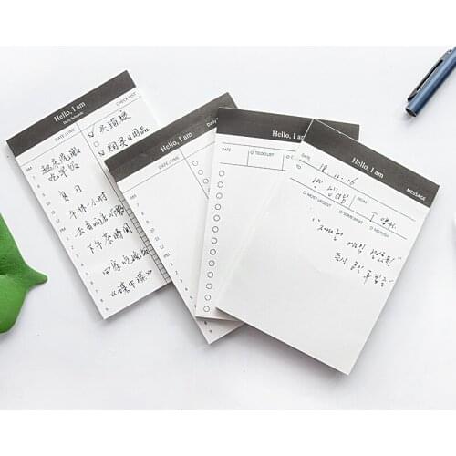 Cute Daily Schedule Memo Pads Kids Tearable Loose Leaf Study Planner Work Plan Agenda Message Notes For School Office Stationery