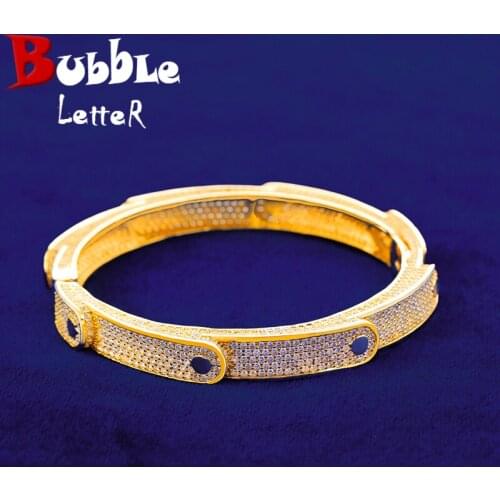 Bubble letter Rigid Bracelets