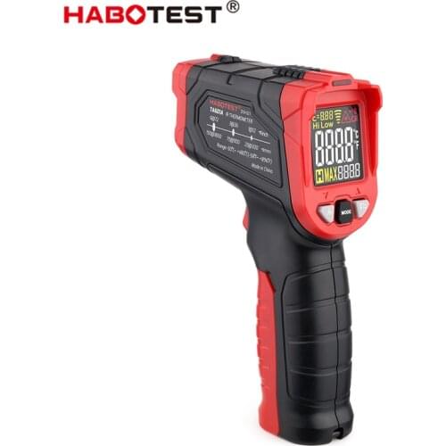 Non Contact Infrared Thermometer TA601 Series Digital Laser Temperature Meter Pyrometer C/F Color Display Light Alarm HABOTEST