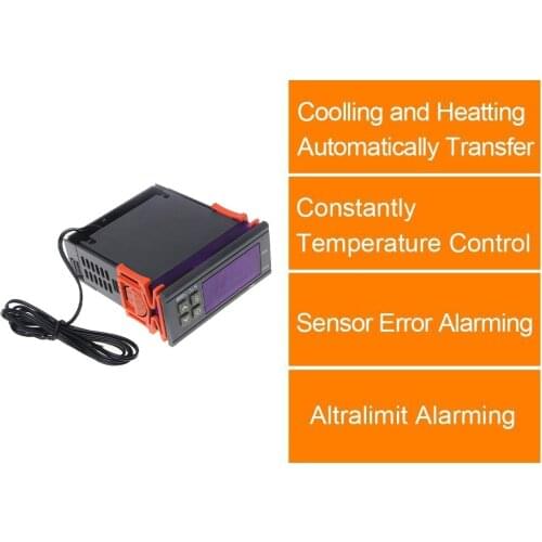 Temperature Sensor STC-1000 LED Digital Temperature Controller 12V 24V 220V Thermoregulator thermostat With Heater And Cooler