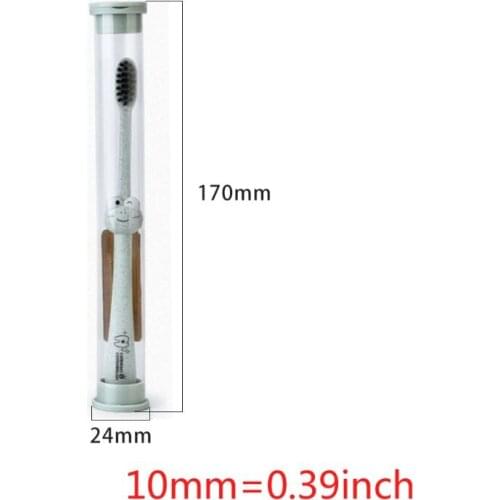 Children Baby Toothbrush Cartoon Handle Oral Bamboo Charcoal Brush Care Natural Wheat Straw Degradable M3GE