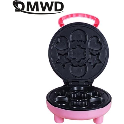 DMWD Electric cartoon Waffle cake maker Automatic muffin pancake baking machine double-sided heating Grilling panini press plate