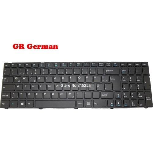 Laptop Keyboard For Medion AKOYA P7631T MD98585 MD98586 MD98587 MD98588 MD98589 Black With Frame FR France/GR German