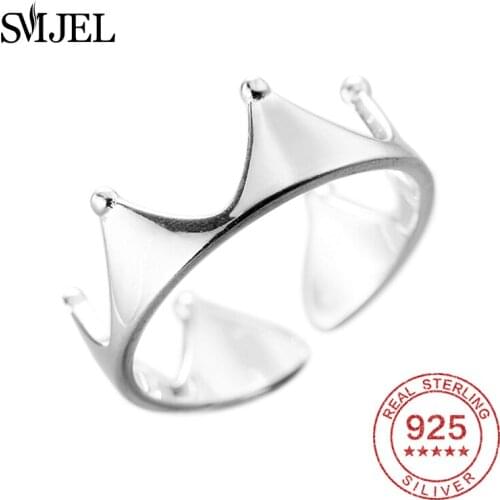 Fancy Princess Crown Rings for Women 925 Silver Fashion Women Engagement Jewelry S925 Anniversary Girls Dance Gifts