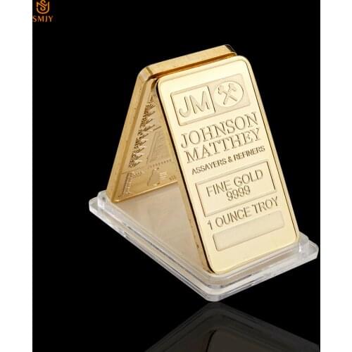 UK 1 Ounce Troy Fine Gold 9999 Collectibles Coin Johnson Matthey Assayers&Refiners Replica Gold bullion Bar Gifts