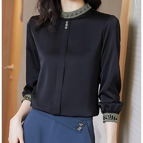 Lenneyi Stand-up Collar Blouses