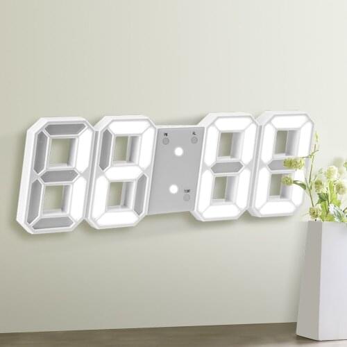 Hot! 3d Led Wall Clock Modern Digital Wall Table Clock Watch Desktop Alarm Clock Nightlight Saat Wall Clock For Home Living Room