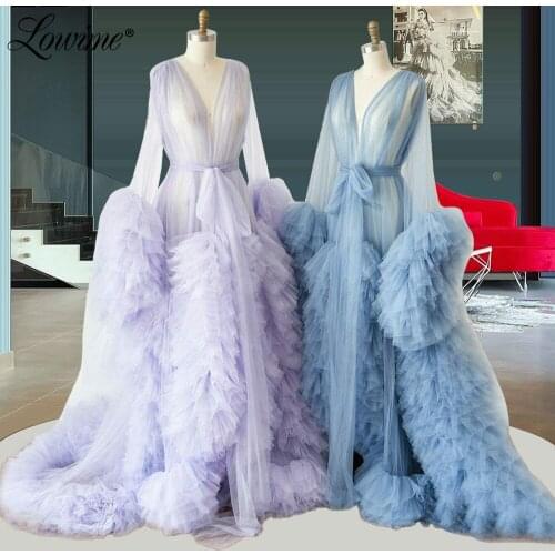 Lowime Plus Size See Through Evening Dresses Gowns 2021 Custom Made Elegant Sexy For Women Party Wedding Pregnant Prom Gowns
