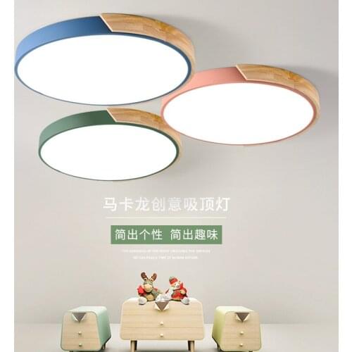 Multicolour Modern Led Ceiling light Super Thin 5cm Solid wood ceiling lamps for living room Bedroom Kitchen Lighting device