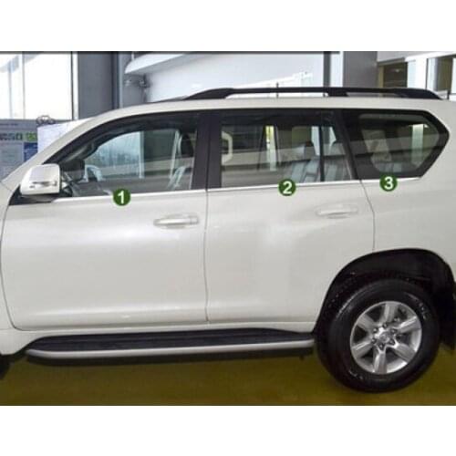 For toyota Land Cruiser Prado FJ 150 2010-2018 Stainless steel Bottom Window Frame Sill trims 6pcs