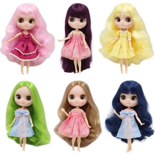 Middie blyth nude doll 20cm JOINT body Frosted face with makeup gray eyes DIY toys gift gestures Free shipping