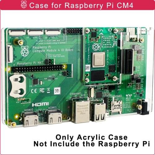 Raspberry Pi CM 4 Acrylic Case Transparent Shell Clear Easy Install Protective Enclosure for Raspberry Pi Compute Module 4