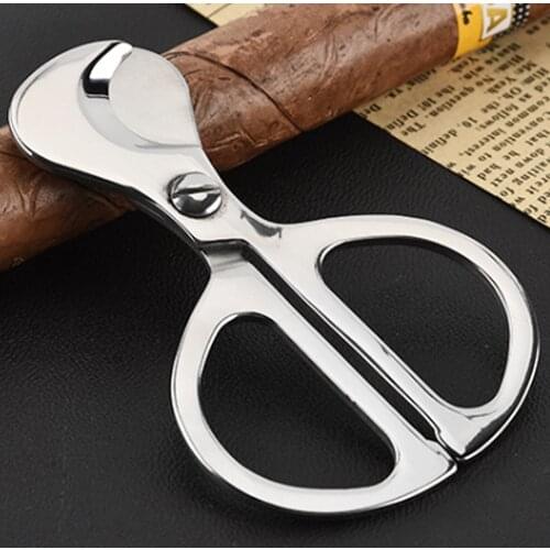1pcs Stainless Steel Cigar Cutter Christma Scissors Gift For Men Smoking Smoke Cigarette Herb Accessories Herb Tobacco Cigars