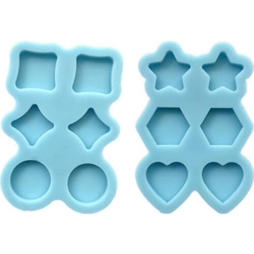 LX9E Multi-combination Diamond Ear Studs Earrings Epoxy Resin Mold Jewelry Pendant Casting Silicone Mould DIY Crafts Ear Dangle