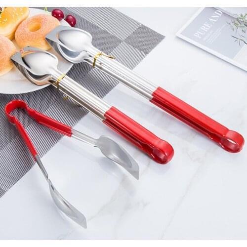 Stainless Steel Silicone Kitchen Tongs BBQ Clip Salad Bread Cooking Food Serving Tongs Restaurant Food Folder Kitchen Tools