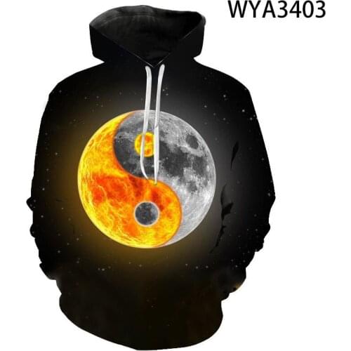 New Printed Yin And Yang 3D Hoodies Men Women Children Sweatshirts Fashion Kids Hooded Boy Girl Streetwear Pullover Jacket