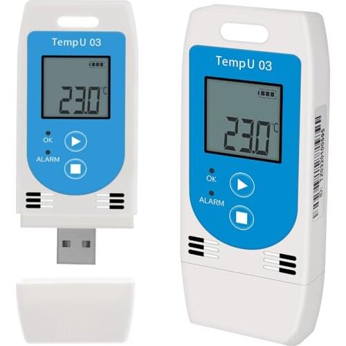 TempU 03 USB Temp & Humidity Data Logger Reusable RH TEMP Data Logger Recorder Humiture Recording Meter with 32,000 Capacity