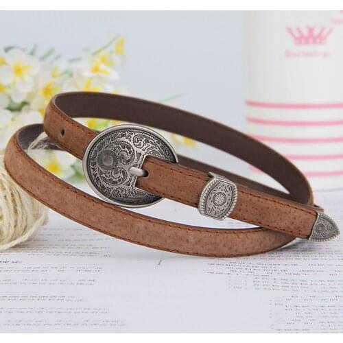 Vintage Metal Buckle Head Waist Belt Womens Medeival Larp Viking Costume Accesory Fashon Thin Waistband Straps Curved For Lady