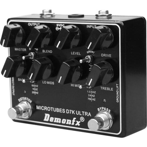 High quality DemonFX Microtubes D7K Ultra V2 Bass Preamp Pedal