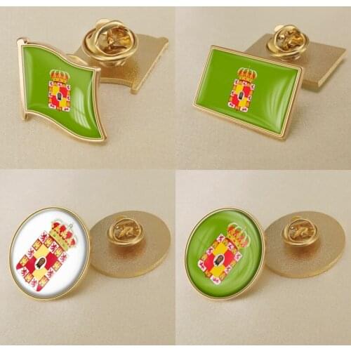 Coat of Arms of Jaén Province of Spain Flag Lapel Pins/Broochs/Badges