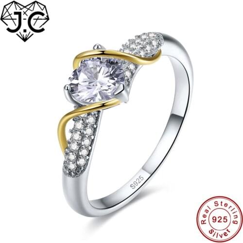J.C Ladys Classic Style Wedding Accessories Fine Jewelry Heart Ruby & White Topaz Solid 925 Sterling Silver Ring Size 6 7 8 9