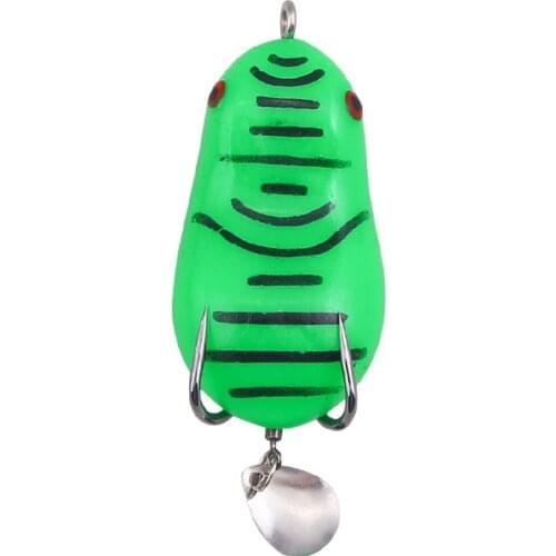 1PCS Rotating Tail Sequins Fishing Lure 60mm/12g/Artificial Silica Gel Floating Swim Jig Soft Bait Pesca Double Hook Tackle LE22