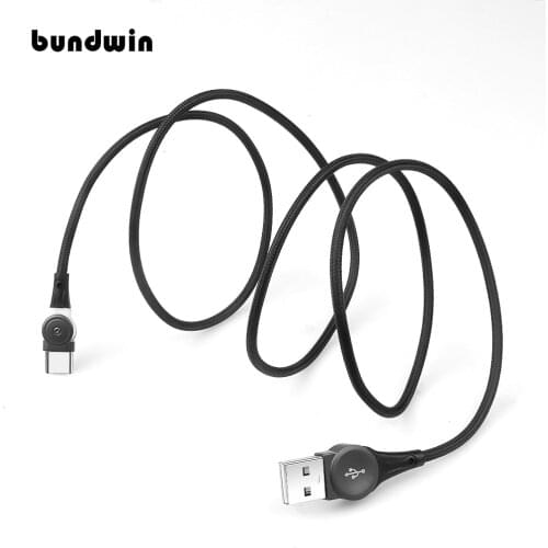 2.4A Micro USB Mobile Phone Charging Wire USB C Cable 180 Degree Rotate USB Type C Cable Fast Charging Data Transfer Cable