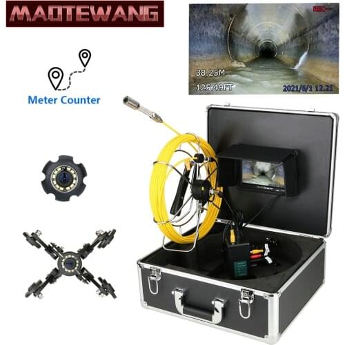30M 50M Cable with Meter Counter Sewer Pipe Inspection Cameraa,Drain Sewer Pipeline Industrial Endoscope