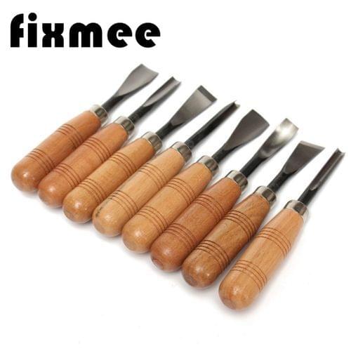 8pcs Woodcut Knife Wood Carving Chisel Set Chip Detail Rust Proof Professional Woodworking Carpenter Graver Hand Tools