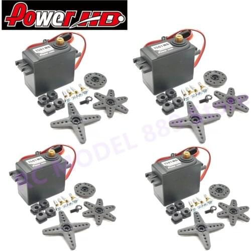 4PCS Power HD 1501MG 60G High-Torque Analog Standard Servo With All Metal Gear 17KG 0.14 Sec For RC Car Robot Airplane Toys