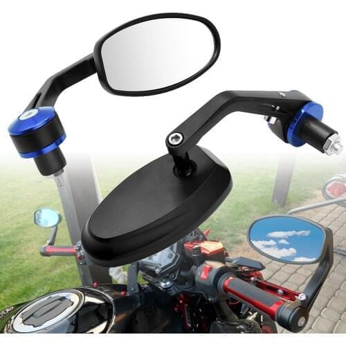 7/8" Motorcycl Side Mirrors Handle Bar End CNC Aluminum Rearview Mirror For DUCATI Hypermotard 796 821 939 950 1100 ST4S 748 900