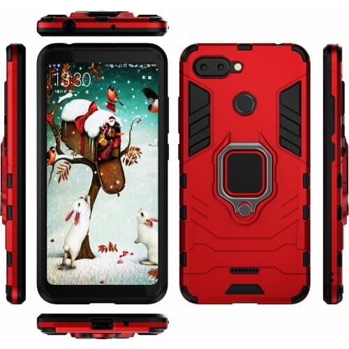 Phone Holder Finger Ring Case for Xiaomi Redmi 6 Magnetic Armor Shockproof Cover on the for Xiaomi Redmi 6 Redmi6 Funda Coque