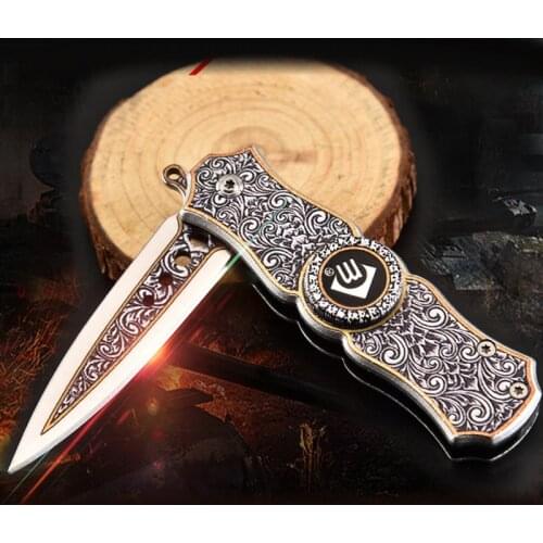 Damascus Tactical Knife Gyro Knife Tactical knife Folding Pocket knives Hunting Knife Fruit Outdoor Tools Camping Survival Knife