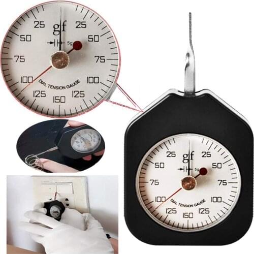 Double Pointer Dial Tensiometer with 30 to 150 to 30g Measurement Range 5g Division Value