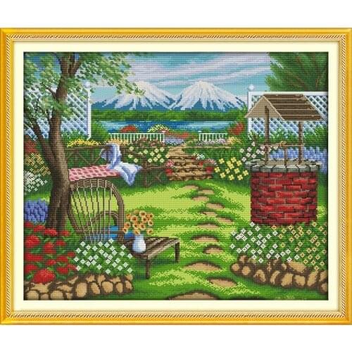 Everlasting Love The Beautiful House Chinese Cross Stitch Kits Ecological Cotton 11CT Stamped Christmas DIY Decorations For Home