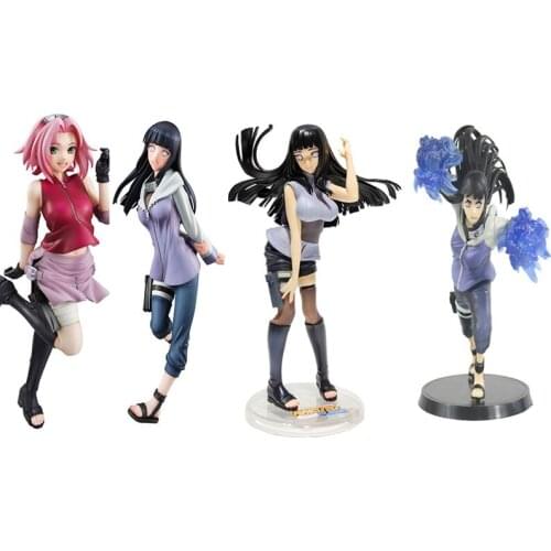 Naruto Shippuuden Wife Hinata Hyuga Haruno Sakura Anime Action Figure Toy Model Statue Home Decoration Collection Kids Xmas Gift