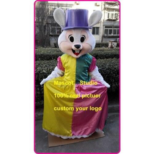 Rabbit Mascot Costume Suit Cosplay Party Game Dress Outfit Advertising Halloween Holiday Gift Promotion Event Cute